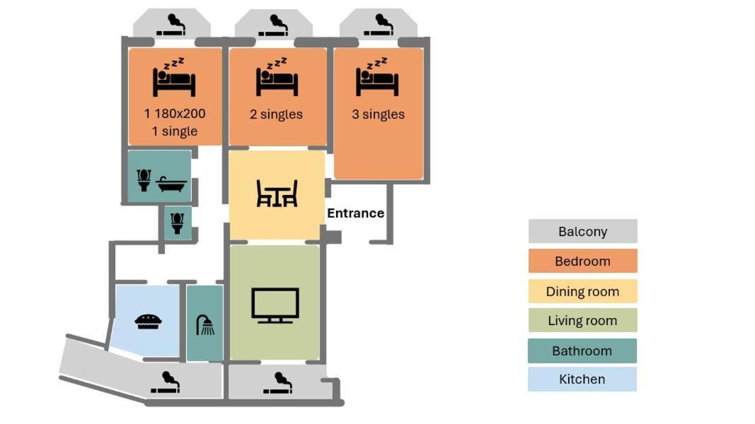 Spacious 3Br, 2Bt With 5 Balconies 布加勒斯特 外观 照片